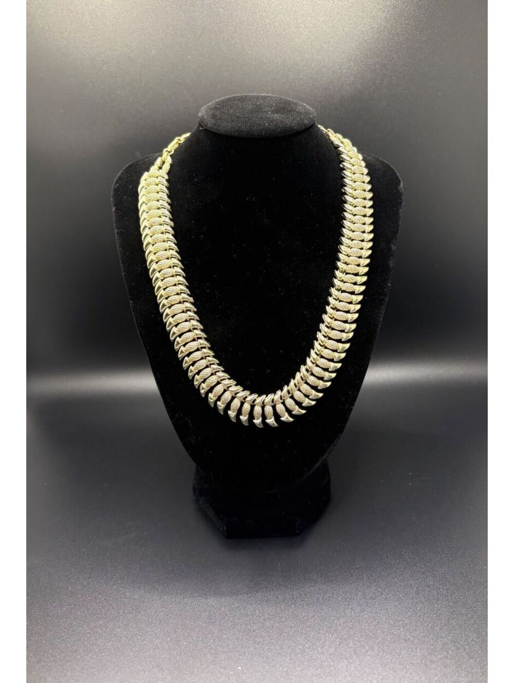 Vintage Heavy Coro Pegasus Gold-Tone Centipede Necklace